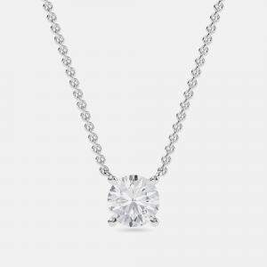 Pre Owned 4.00 Ct Round 14K White Gold Lab Grown Diamonds Solitaire 4 Prong Pendant