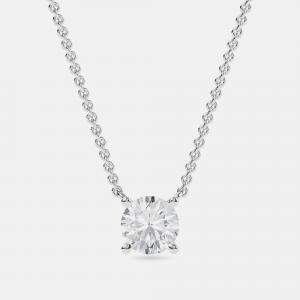 Pre Owned 5.00 Ct Round 14K White Gold Lab Grown Diamonds Solitaire 4 Prong Pendant