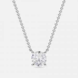 Pre Owned 7.00 Ct Round 14K White Gold Lab Grown Diamonds Solitaire 4 Prong Pendant