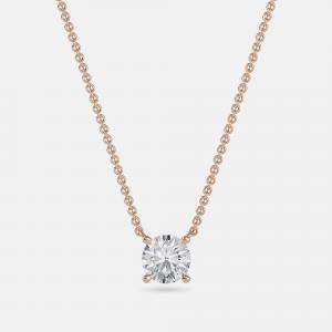 Pre Owned 6.00 Ct Round 14K Rose Gold Lab Grown Diamonds Solitaire 4 Prong Pendant