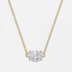 Pre Owned 6.00 Ct Oval 14K Yellow Gold Lab Grown Diamonds Solitaire 4 Prong Pendant