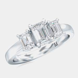 مملوكة مسبقًا 14K Three Stone Lab Grown Diamonds Ring (1Ctw) US 7
