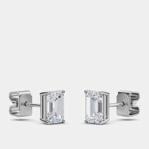 14K Solitaire Lab Grown Diamonds Earrings (1 1/2 Ctw)