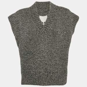 Maison Martin Margiela Grey  Rib Knit V-Neck Sweater Vest M