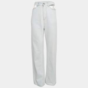 Pre Owned Maison Martin Margiela Light Blue Denim Cut-Out Jeans M Waist 25"