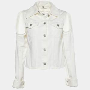 Maison Margiela MM6 White Denim Deconstructed Jacket M