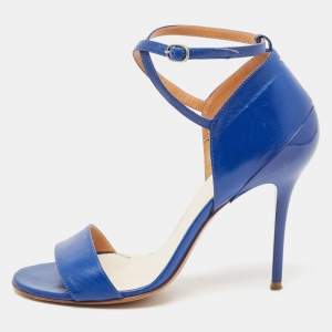 Maison Martin Margiela Blue Leather Ankle Strap Sandals Size 37
