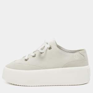 Maison Martin Margiela Grey Suede Tabi Lace Up Sneakers Size 39