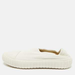 Pre Owned Maison Martin Margiela White Leather Slip On Sneakers Size 36