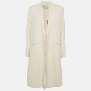 Maison Rabih Kayrouz Beige Wool Slit Detail Overcoat XS