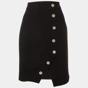 مملوكة مسبقًا Maje Black Crepe Jipa Pencil Skirt M