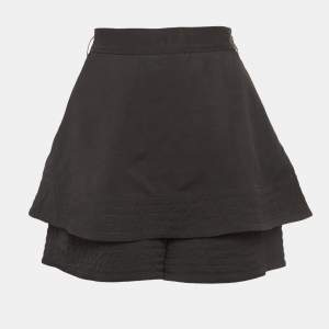 Maje Black Linen Blend Skort L