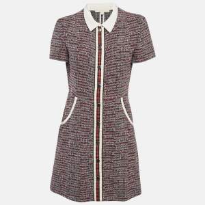 Maje Red/Blue Tweed  Renatelle Mini Dress L