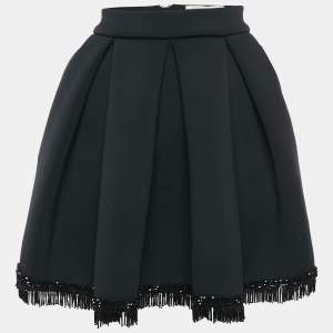 Maje Black Jersey Bead Embellished Mini Skirt XS