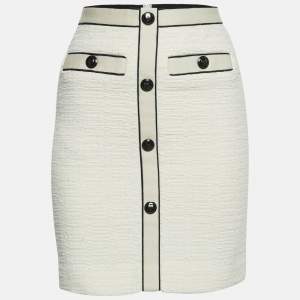 Maje White Tweed Mini Skirt XS