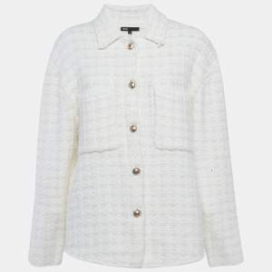 Maje Ivory Tweed Oversized Jacket L