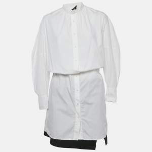 Maje White/Black Cotton Shirt Dress and Skirt Set M