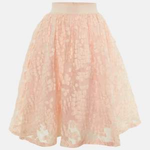 Pre Owned Maje Peach Fil Coupe Mesh Joshua Rose Short Skirt L 