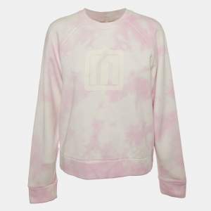 Pre Owned Maje Pink Tie-Dye Cotton Sweatshirt M
