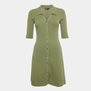 مملوكة مسبقًا فستان ميني ماج تريكو أخضر مقاس وسط