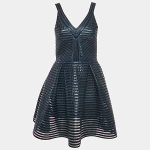 مملوكة مسبقًا فستان ميني شبكة أزرق كحلي من ماج روزماونت مقاس كبير