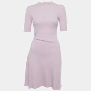 Pre Owned Maje Lilac Rib Knit Cut Out Detail Mini Dress S