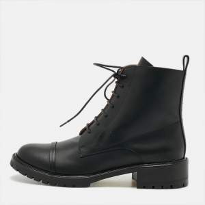 Pre Owned Malone Souliers Miller Size 39 Black Leather Combat Boots