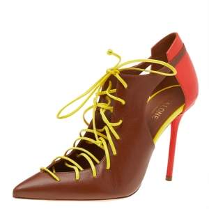 Pre Owned Malone Souliers Multicolour Leather Lace up Pumps Size 38
