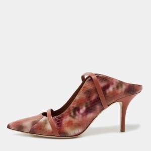 Pre Owned Malone Souliers Multicolor Python Embossed Leather Maureen Mules Size 41.5