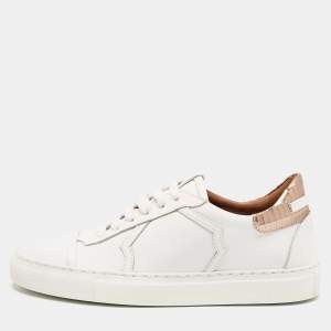 Malone Souliers White/Rose Gold Leather Musa Sneakers Size 36