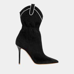 Malone Souliers Black Suede Pointed Toe Ankle Boots 40
