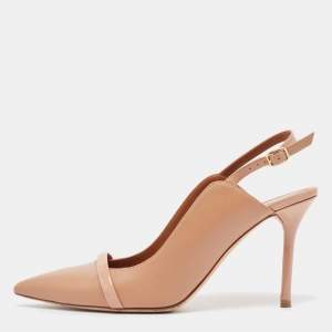 Malone Souliers Dusty Pink Leather Marion Slingback Pumps Size 39