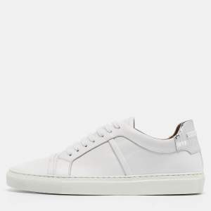 Malone Souliers White Leather Musa Lace Up Sneakers Size 40.5