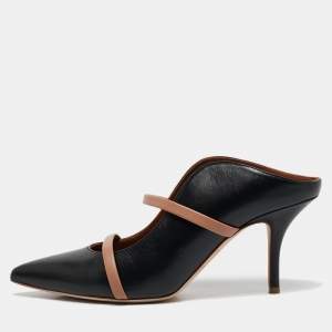 Malone Souliers Black/Brown Leather Maureen Mules Size 37.5