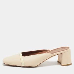 Malone Souliers Beige  Leather Carmen Mules Size 39