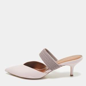 Malone Souliers x Ray Luwolt Pink Leather Maisie Mules Size 40