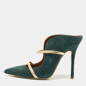 Malone Souliers Green Suede Maureen Pumps Size 37.5