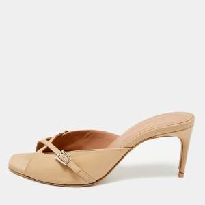 مملوكة مسبقًا Malone Souliers Francine 70 Size 36 Beige Leather Slide Sandals