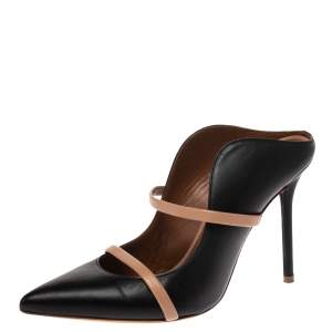 Pre Owned Malone Souliers Black Leather Maureen Mules Size 37