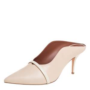 Pre Owned Malone Souliers Beige Patent Leather and Leather Maureen Pumps Size 41