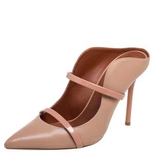 Pre Owned Malone Souliers Beige Leather Maureen Sandals Size 38