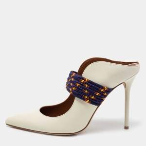 Pre Owned Malone Souliers Cream Leather Mara Pumps Size 41