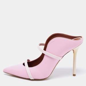 Pre Owned Malone Souliers Pink/Cream Leather Maureen Pumps Size 37