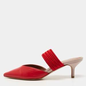Malone Souliers Red/Pink Leather Maisie Mules 37.5