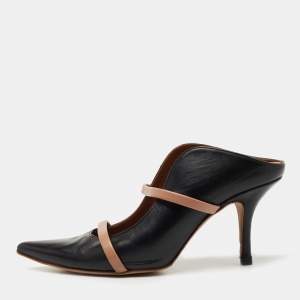Malone Souliers Black Leather Maureen Mules Size 37