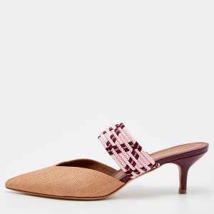 Malone Souliers Beige Raffia Maisie Mules Size 39