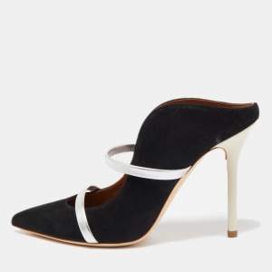 Pre Owned Malone Souliers Black Suede Maureen Slide Sandals Size 36