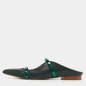Malone Souliers Green Leather  Maureen Flats Size 37