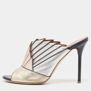 Malone Souliers Multicolor Leather Open Toe Mules Size 40