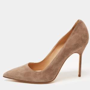 Manolo Blahnik Brown Suede BB Pumps Size 39.5